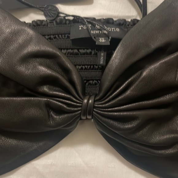 Brand new Black Leather Bralette by Rag & Bone, available in size XS! - Picture 2 of 5